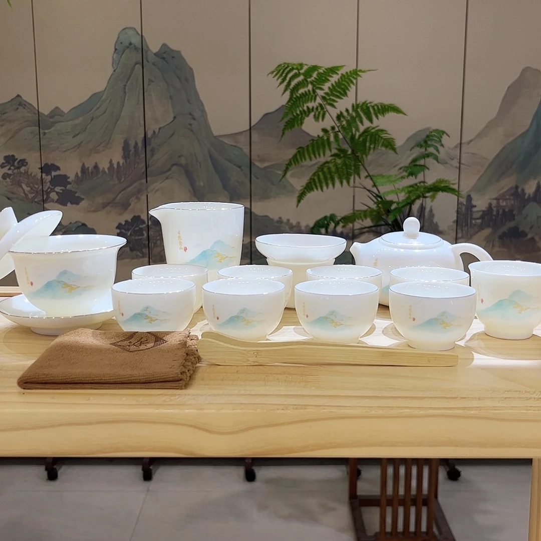 【都彩】日照金山羊脂玉瓷16头