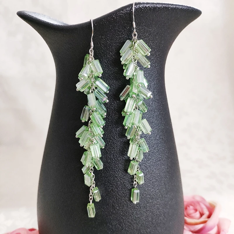 铜合金耳饰 民族风复古手工流苏耳环1042