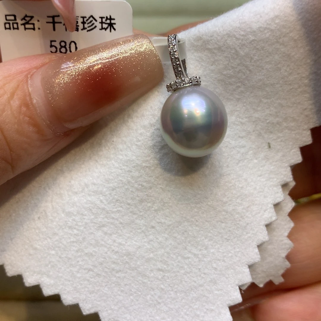 颈饰银S925镶嵌海水珍珠