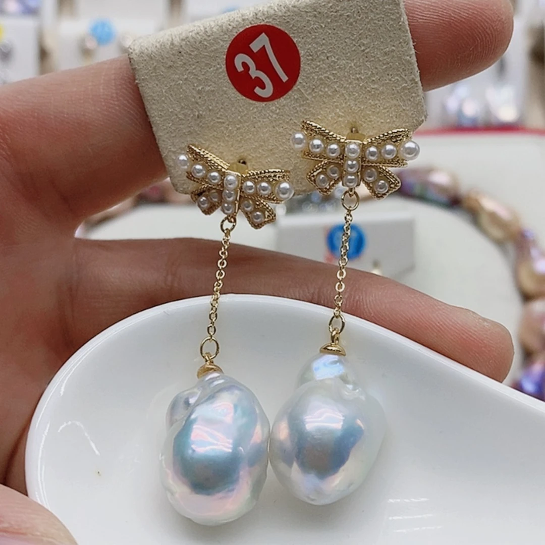 【闪购商品】淡水珍珠耳饰银S925镶嵌