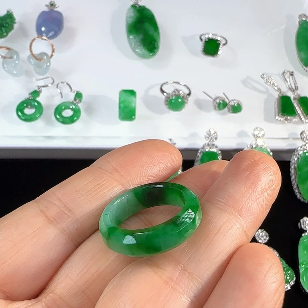 翡翠未镶嵌戒指指环