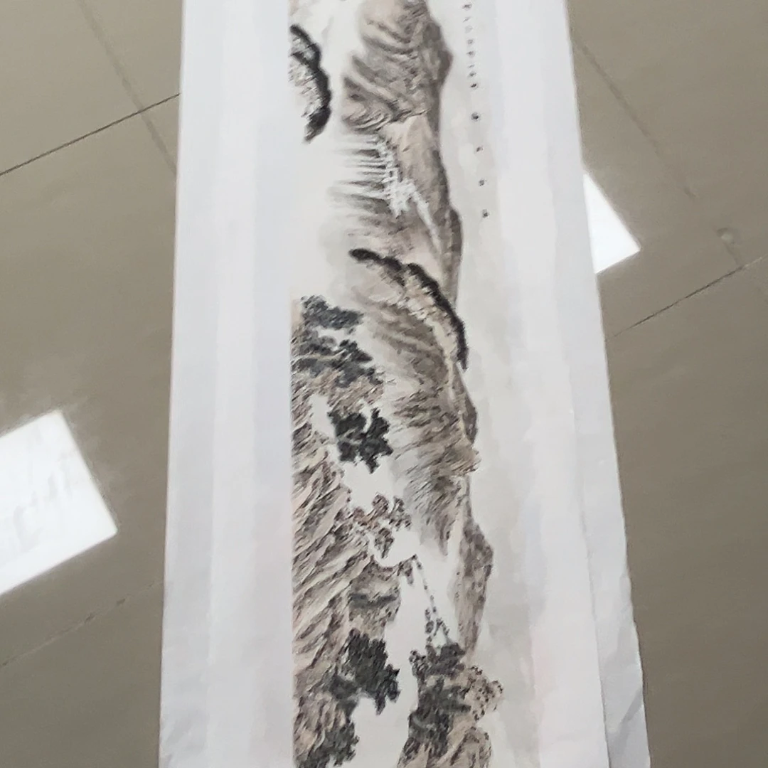 大***树国画雪古山人老师四尺对开冯福利品