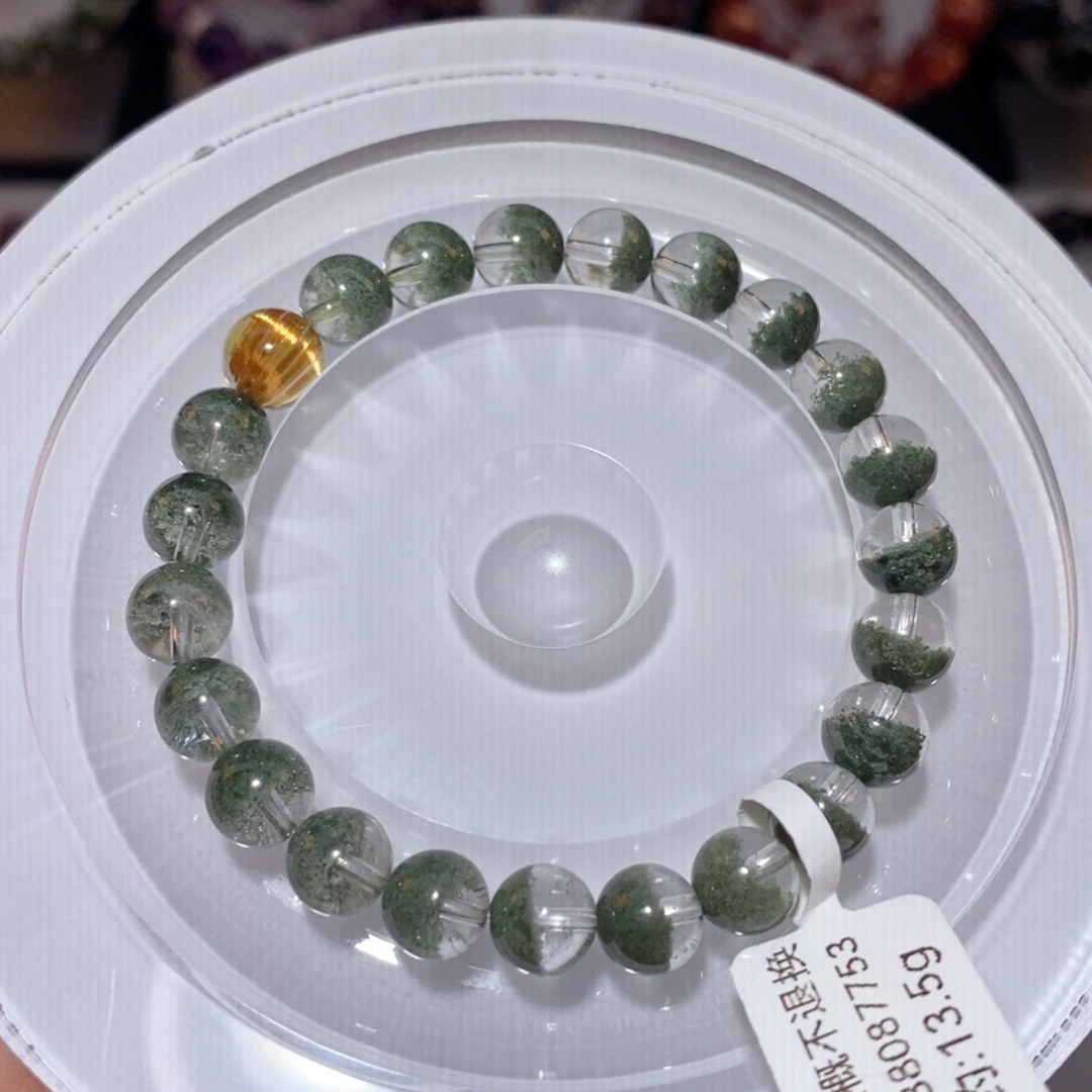 未镶嵌手链水晶F绿幽灵7.8