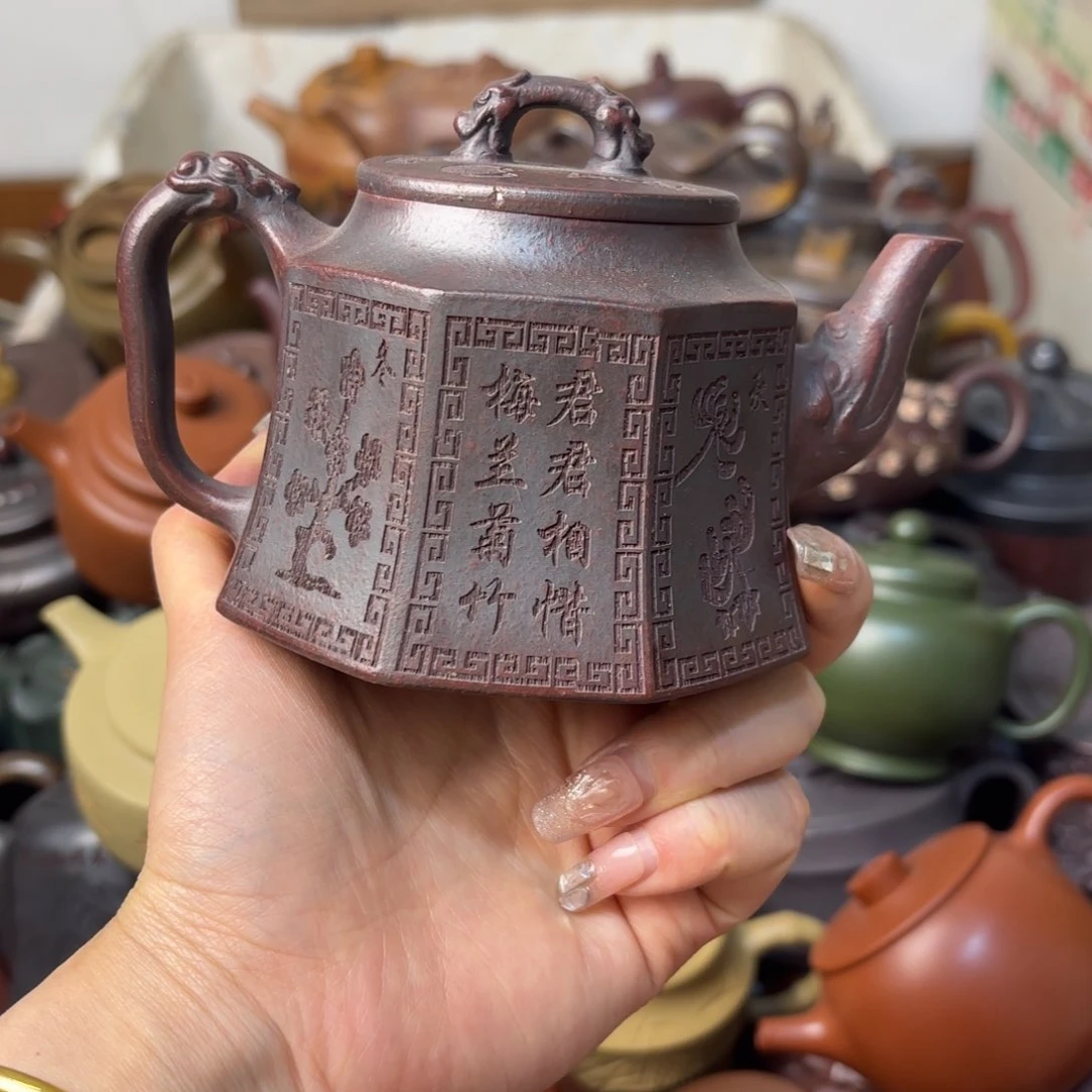 紫砂茶壶晃盖盖磕划痕