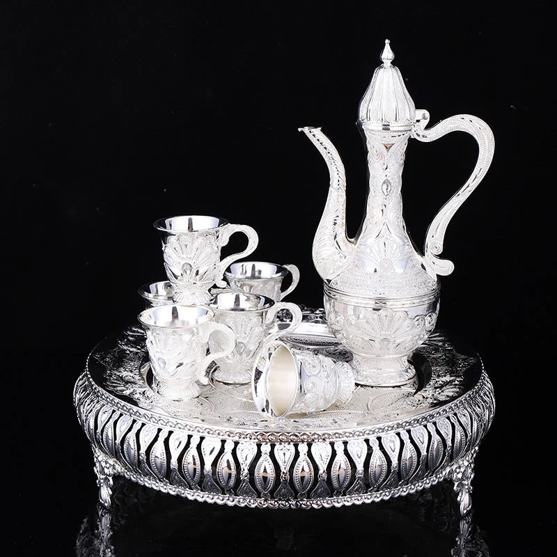 凤尾酒具八件套一壶一盘六杯