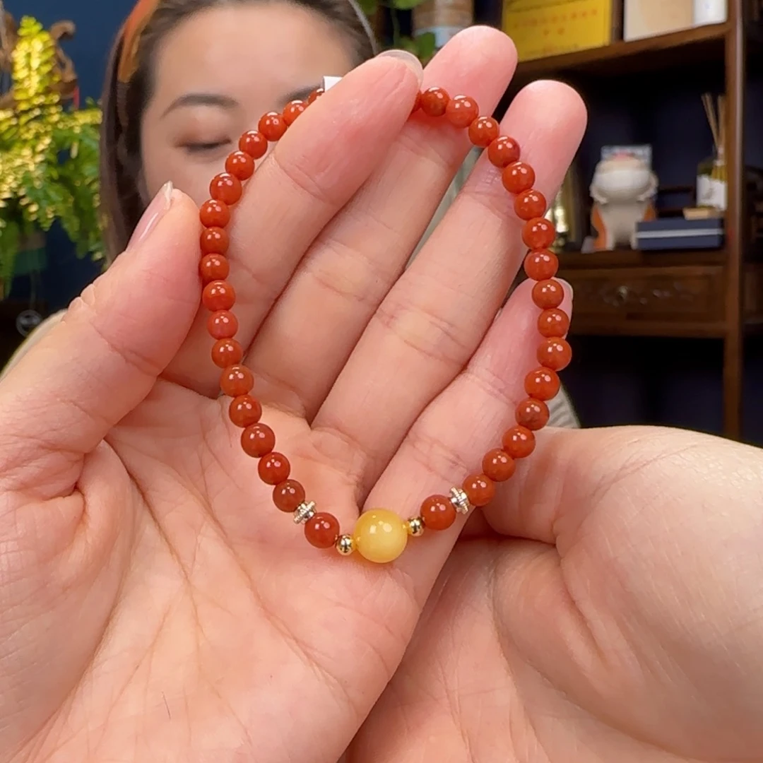 南红玛瑙手链未镶嵌