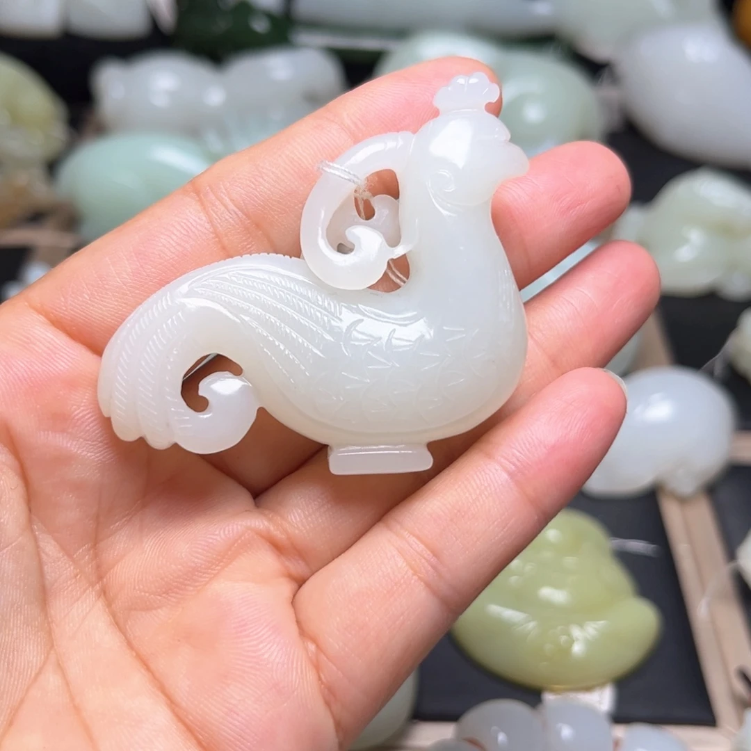 和田玉未镶嵌吊坠(不含链)安****心