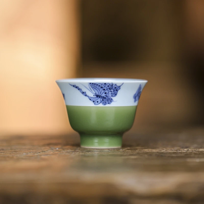 【好物】素和-烟绿折腰蝴蝶主人杯