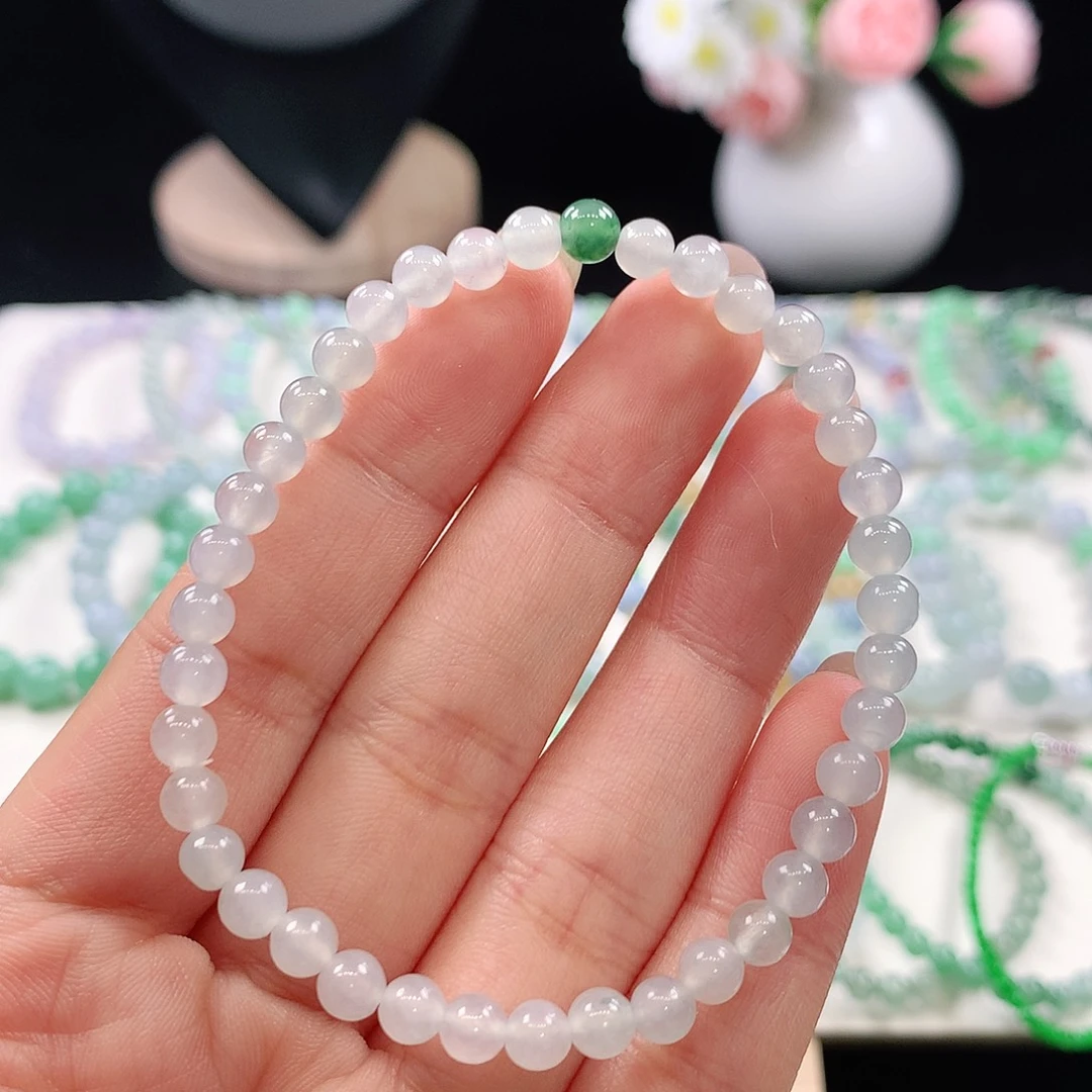 翡翠未镶嵌手链4.8mm