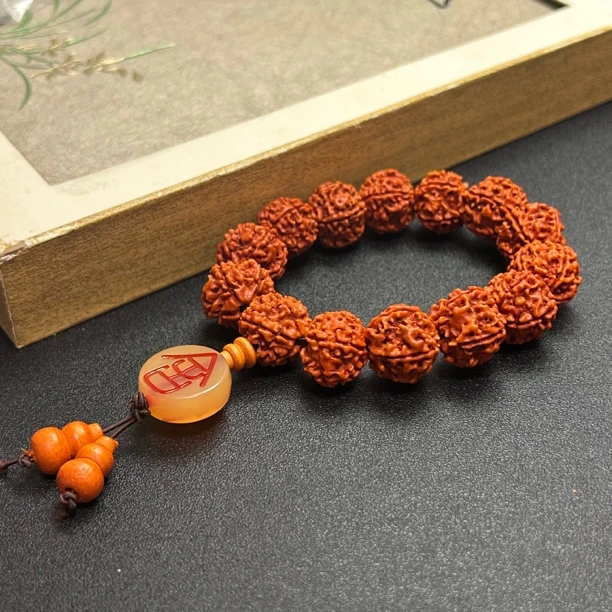 （亏米清仓）尼泊尔大金刚菩提落地红手持佛珠