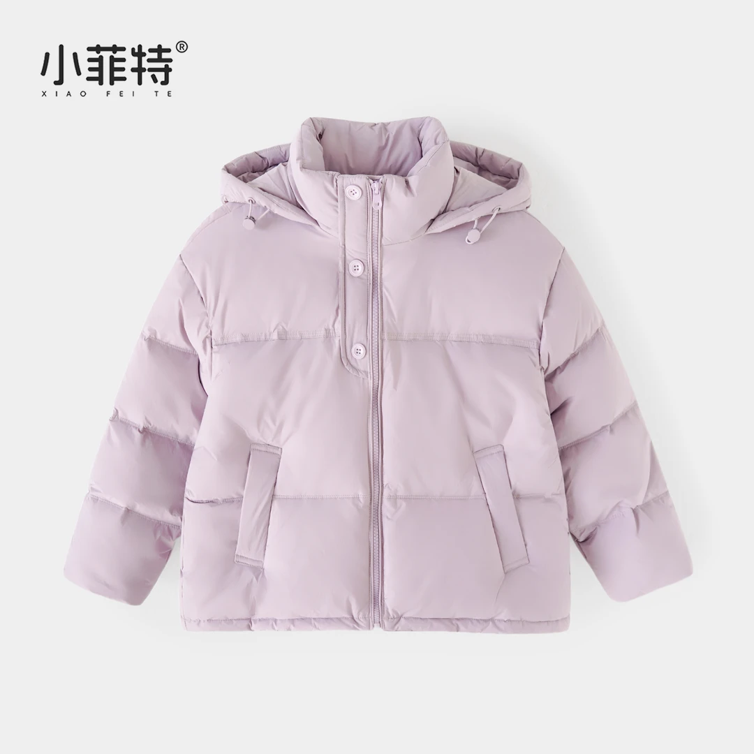 小菲特女童冬连帽外套中大童保暖上衣儿童休闲棉服衣服BGYD57949