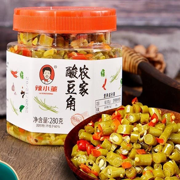 辣小董大包袋装红油酸豆角湖南特产配菜下饭菜腌咸菜酸辣罐装