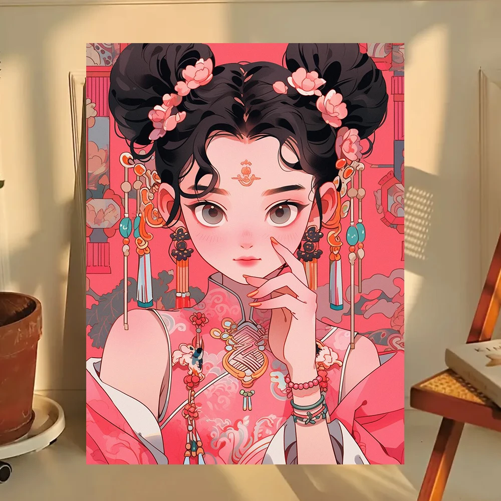 ZBDIY数字油画30CM*40CM带框直播专用丙烯颜料装饰画送礼物