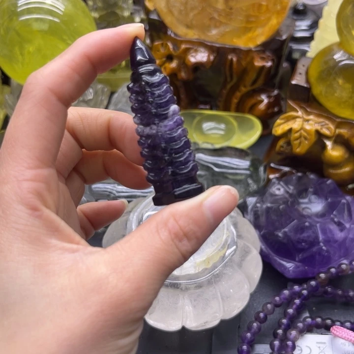 水晶珠宝半成品未镶嵌摆件