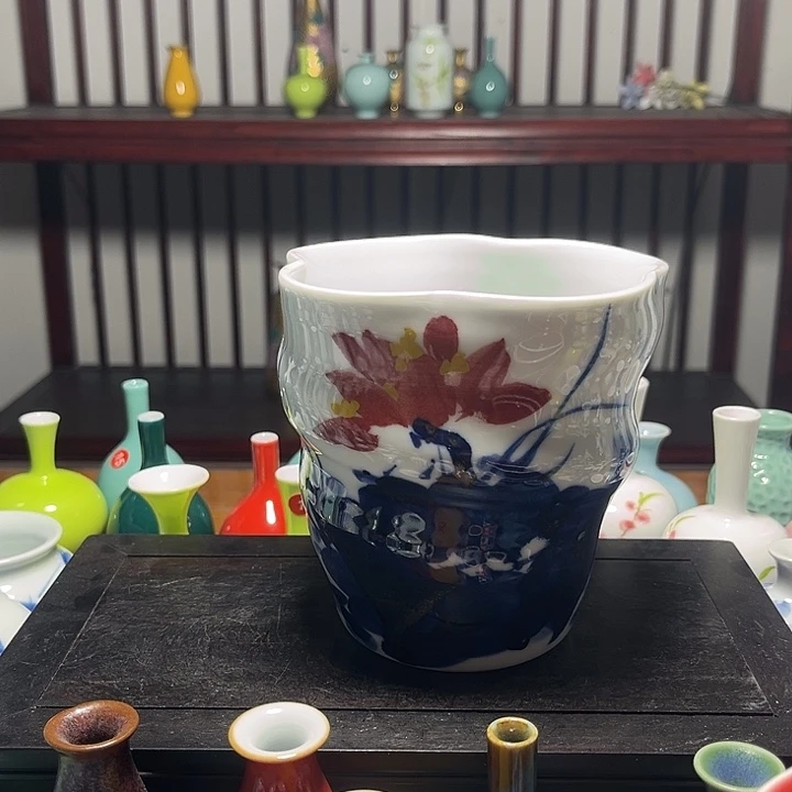 摆件景德镇陶瓷12.5*12.5
