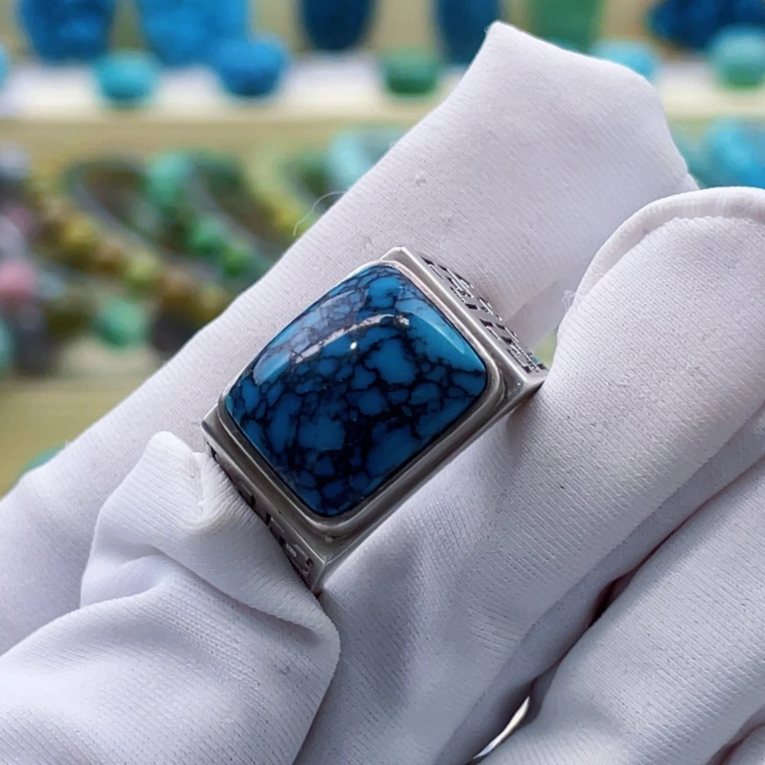 绿松石银S925镶嵌颈饰