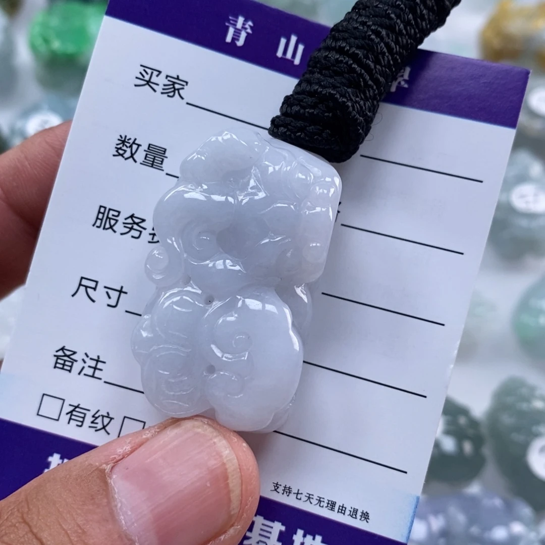 颈饰未镶嵌翡翠多人霸王貔貅吊坠