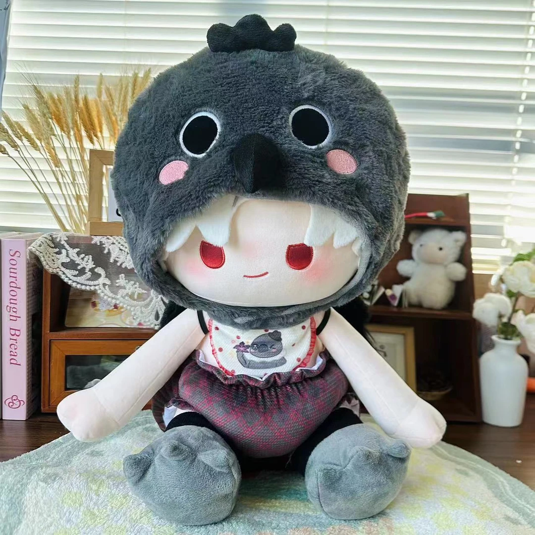 秦彻乌鸦套装40cm棉花娃娃衣服坐姿一番赏体