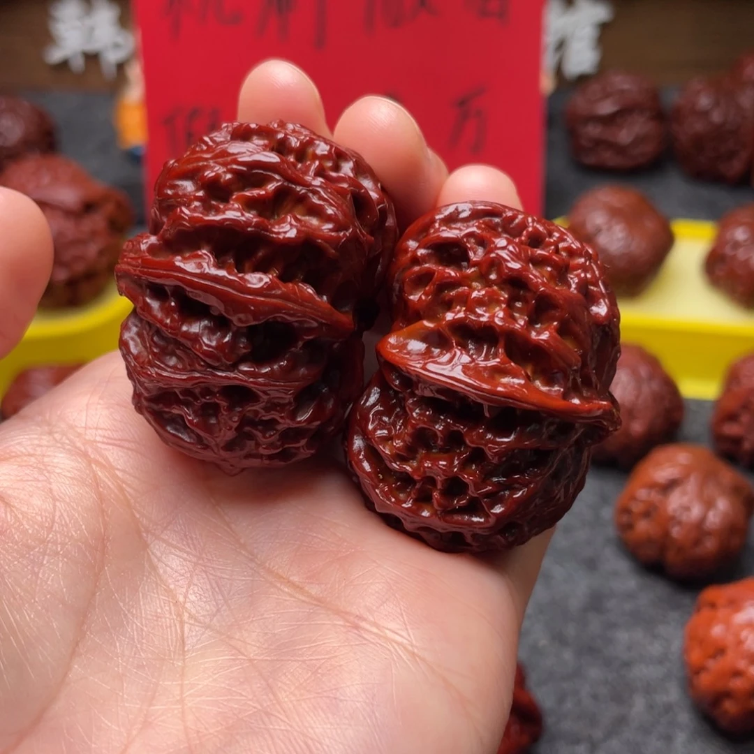 吊坠文玩核桃文玩核桃 手把件 白狮子 41