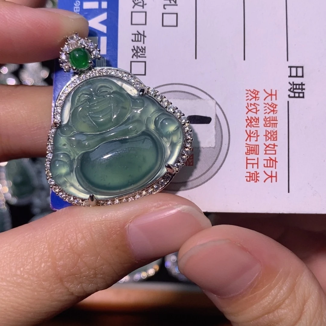 翡翠未镶嵌颈饰天然