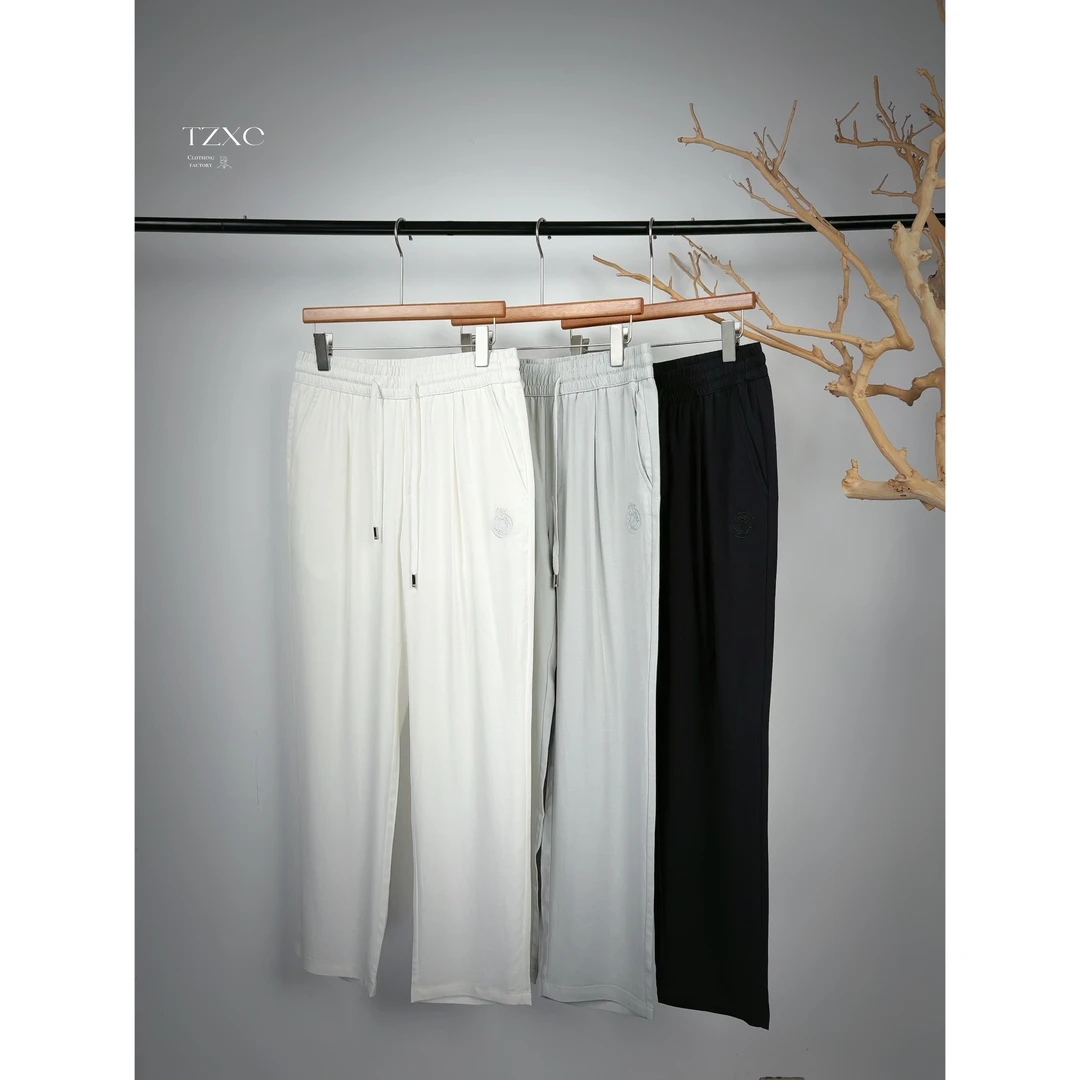 【33881-B】高奢男装 2025夏季新款亚麻男士百搭简约时尚直筒休闲裤