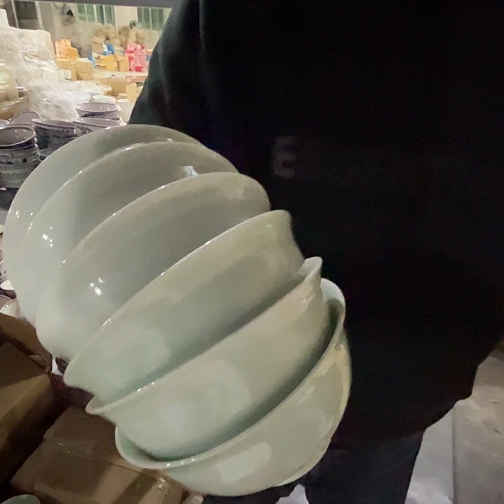 瓷片景德镇陶瓷影青米饭碗8只