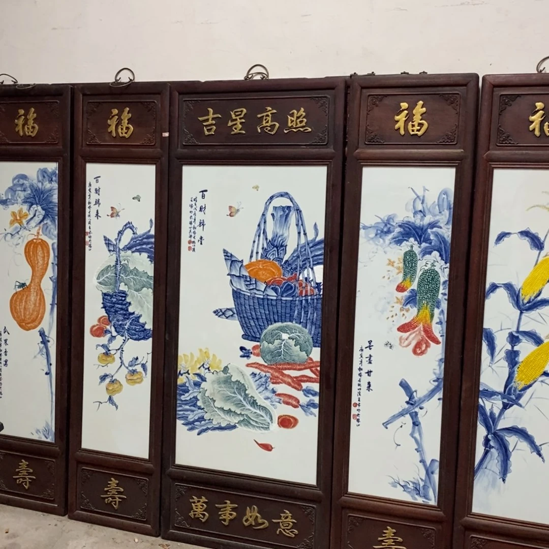 瓷片1.98*1.67*5景德镇瓷板画柴窑烧制