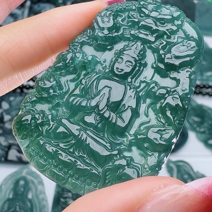 翡翠未镶嵌颈饰天然的A货翡翠多样性发其一