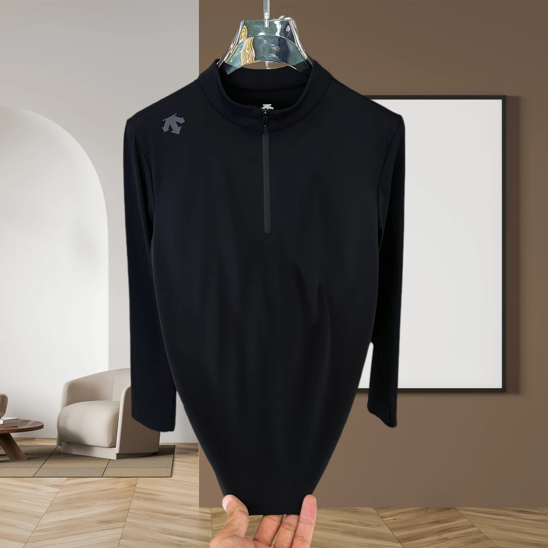 8102男士时尚休闲立领拉链户外长袖T恤