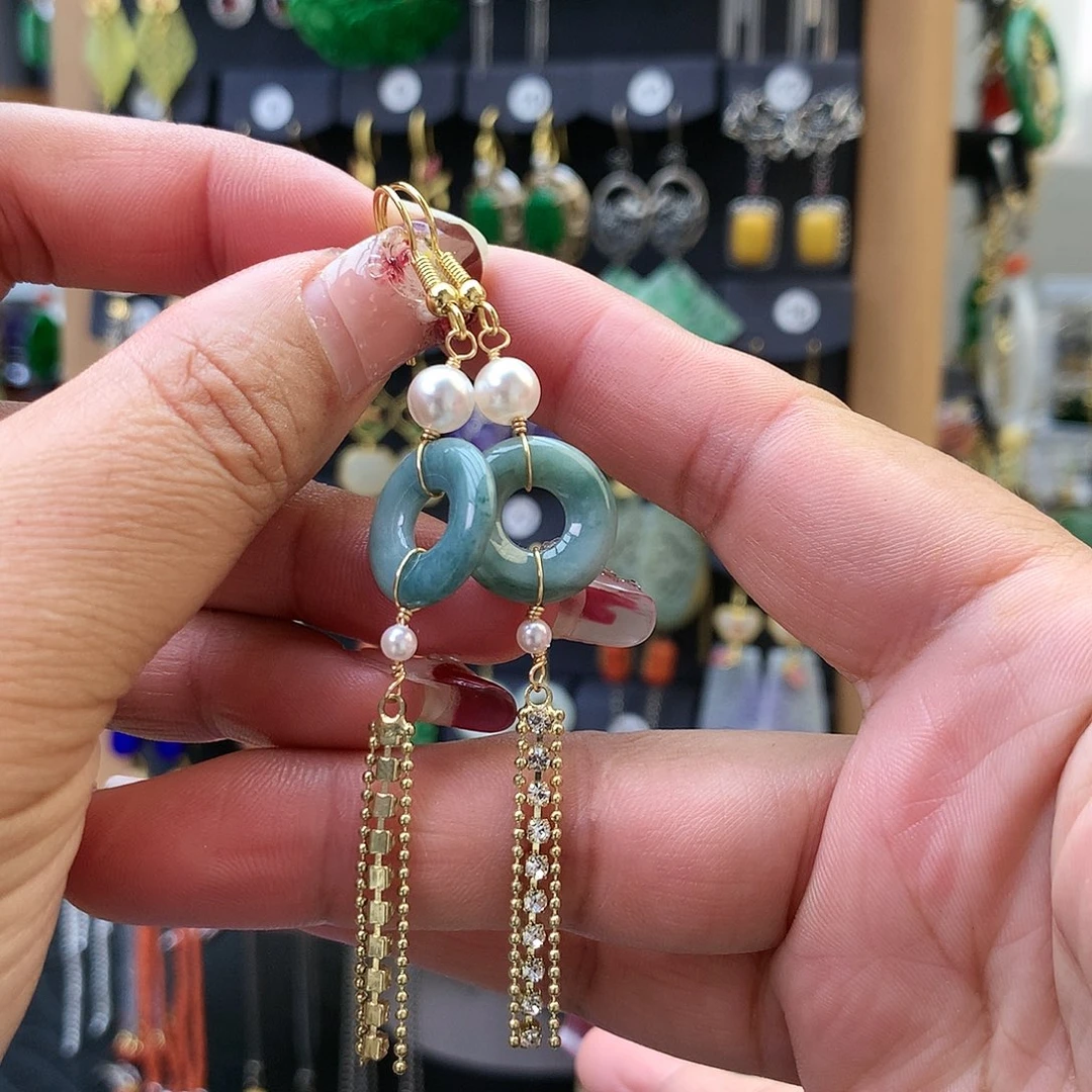 【闪购商品】翡翠耳饰未镶嵌耳坠