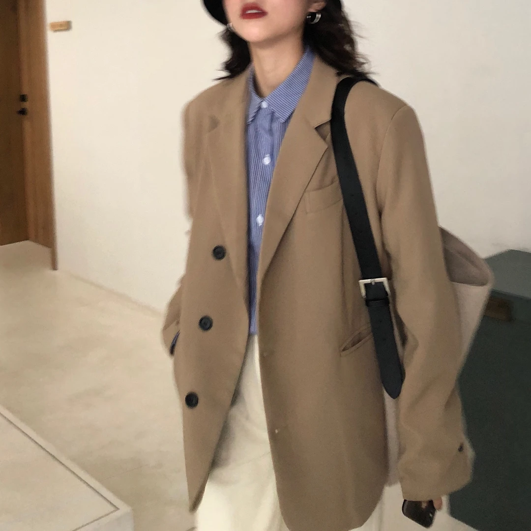 二十九点九短款纯色女口袋西装秋季英伦女士正装