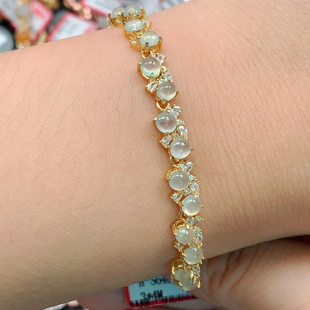 翡翠戒指银S925镶嵌