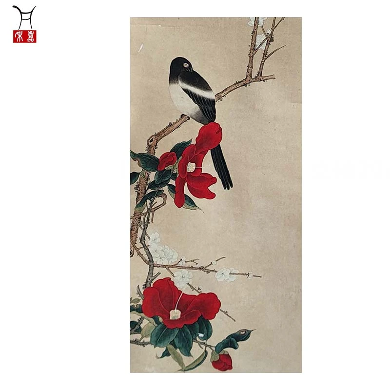 L1041花鸟立轴29x56/1.4平尺