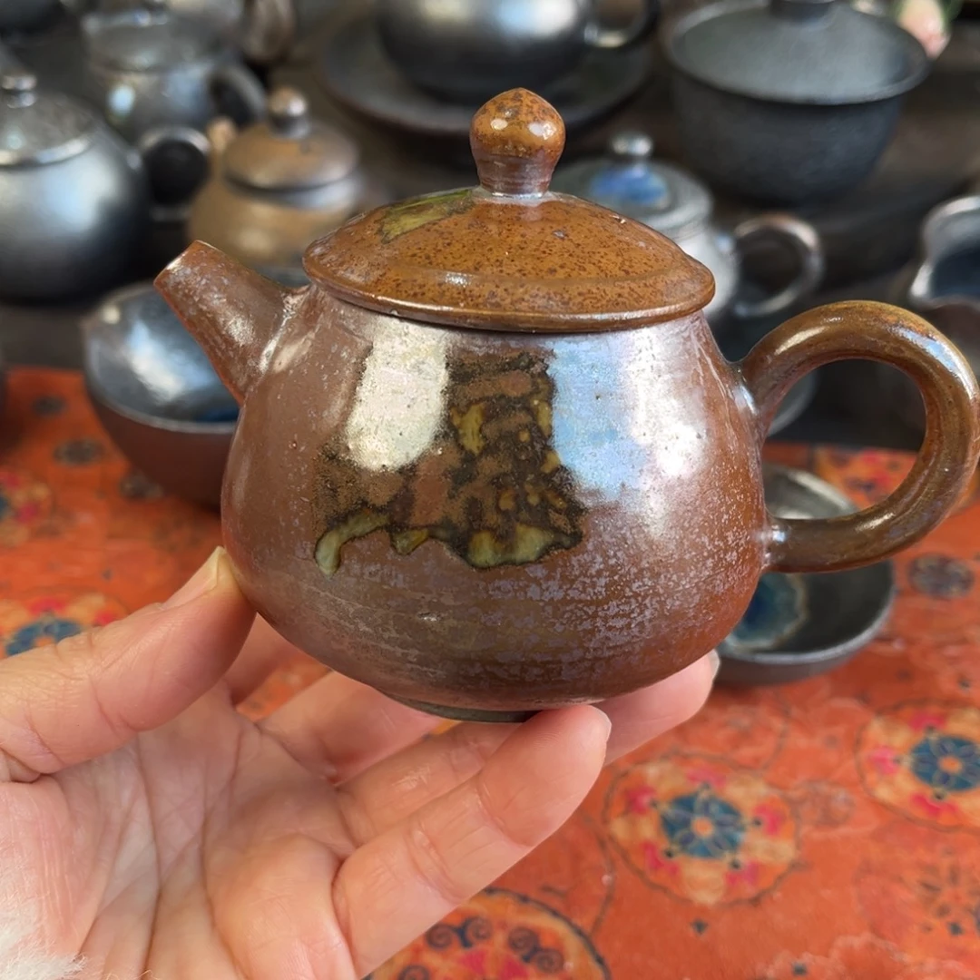 柴烧茶器主人杯杯柴烧瑕