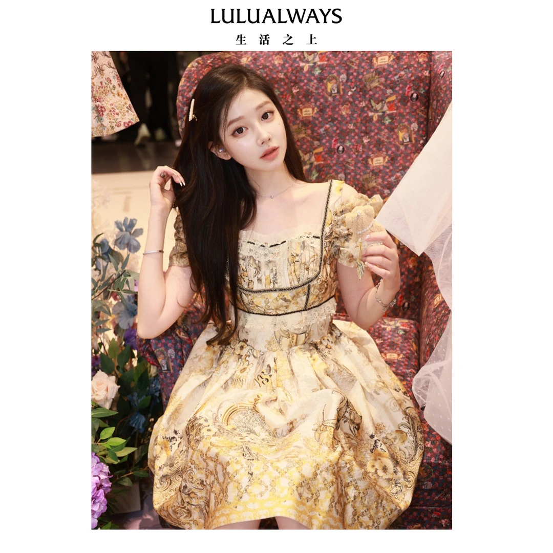【华服·怦然心动·夏日雏菊】LULUALWAYS25夏季新款优雅连衣裙