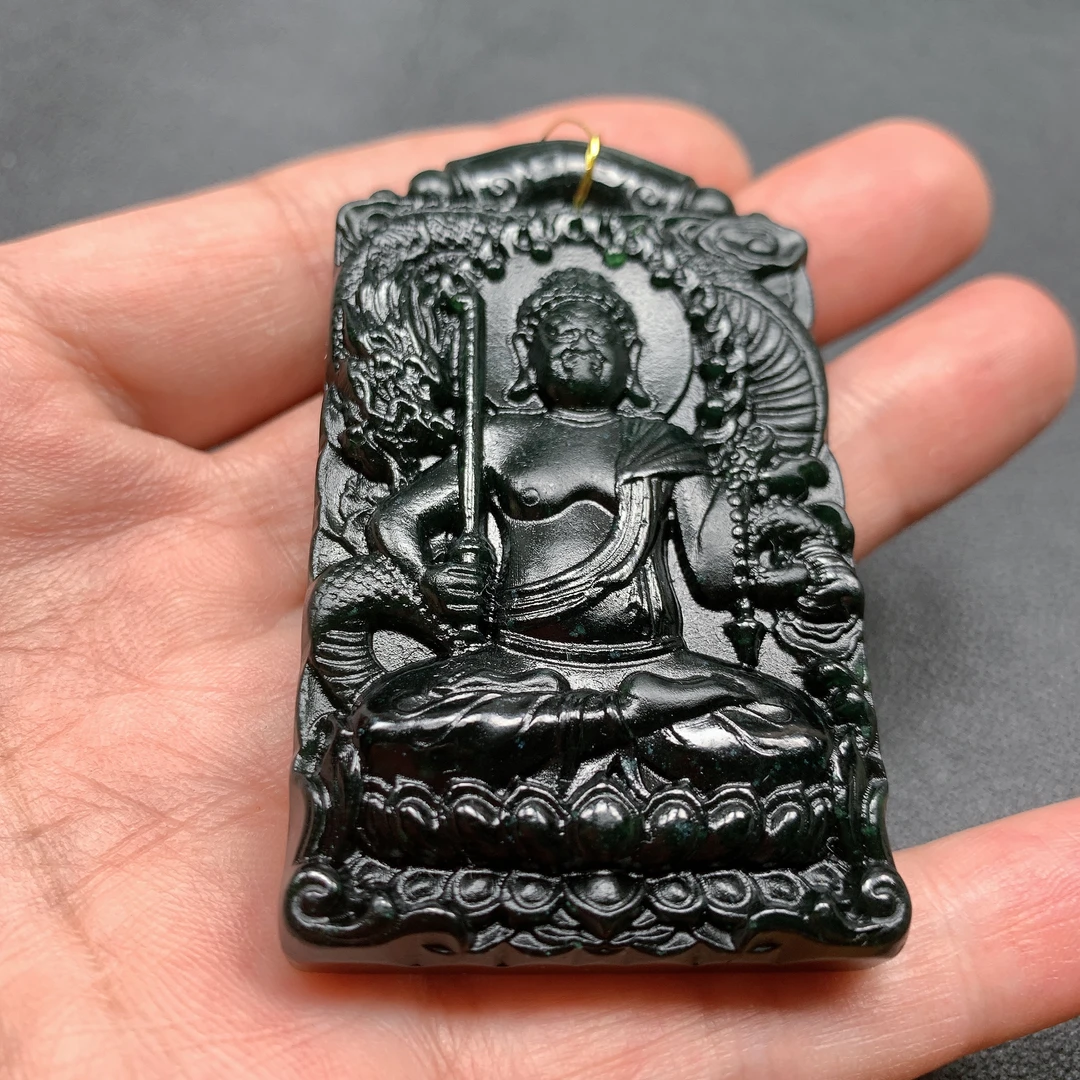 天然缅料A货 不动明王挂件599