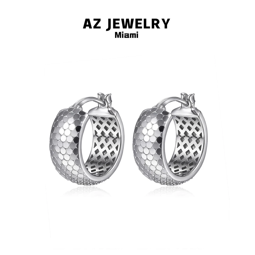 925银耳饰 【碎冰冰】小众设计欧美爆闪镭射耳扣冷淡风中性耳饰礼物