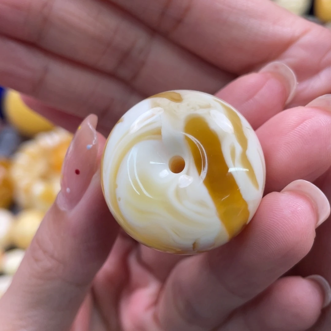 蜜蜡未镶嵌裸石琥珀蜜蜡平安扣