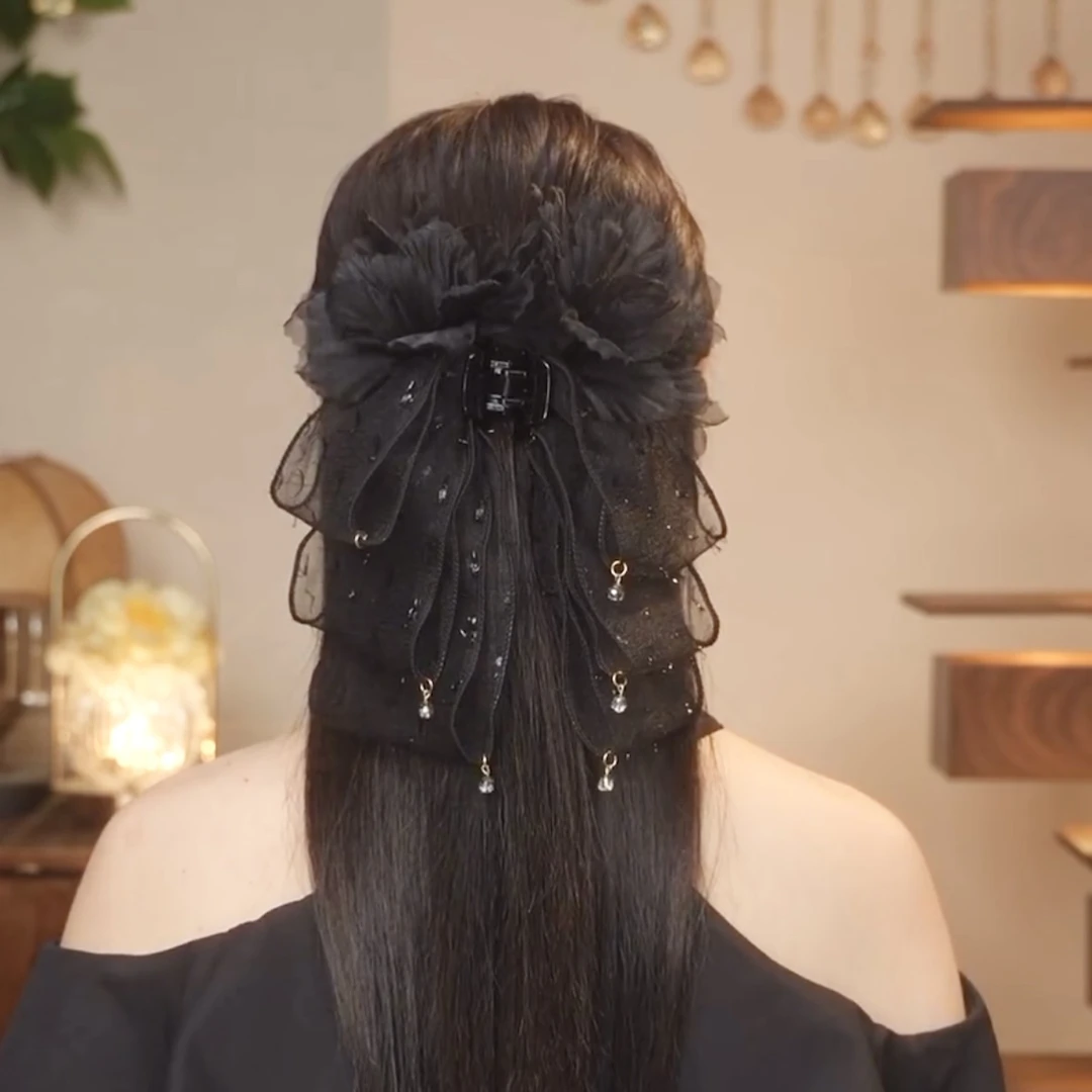 女千金风抓夹欧美风法式发夹网红头饰马尾夹饰品发饰百搭优雅