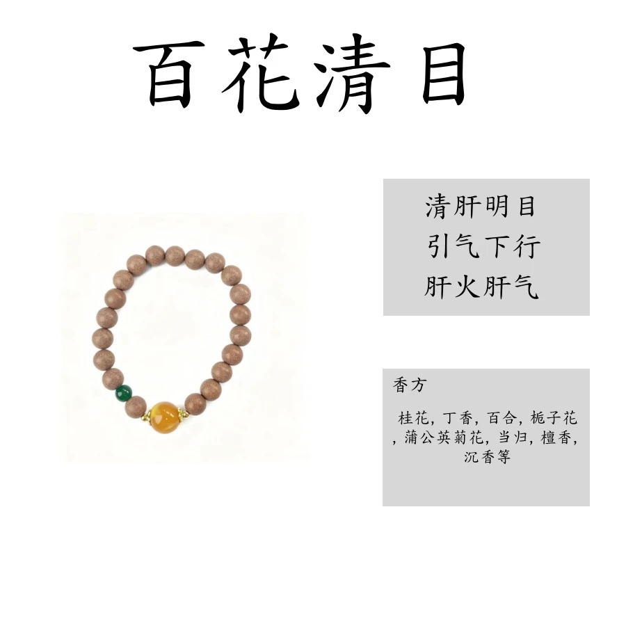 【百花清目】单圈0.8.MM古法非遗合香珠天然手工制作