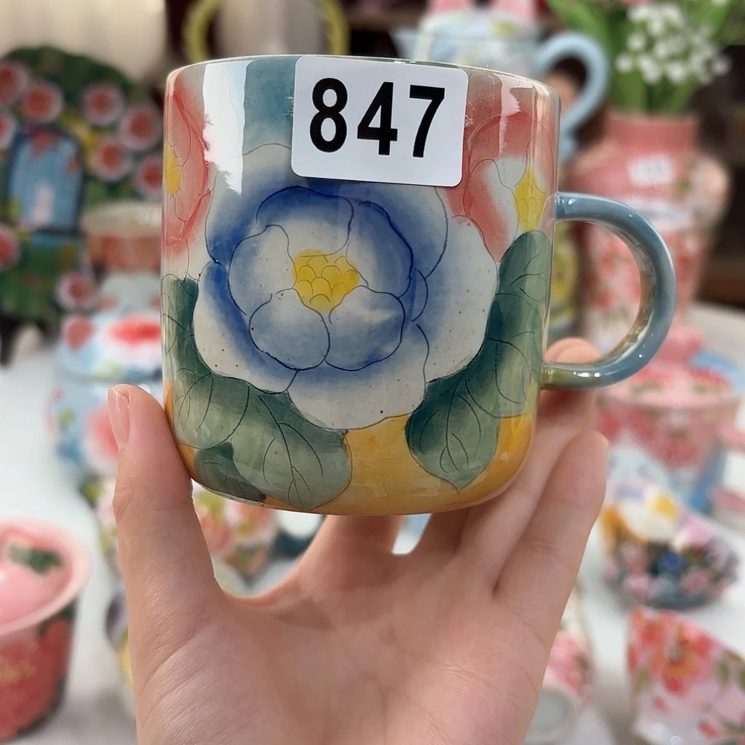 景德镇手绘高温釉下彩陶瓷茶具