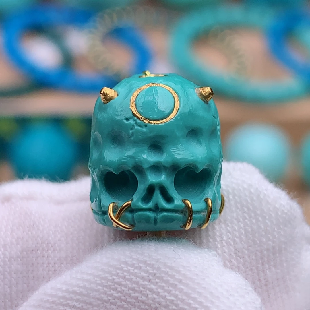 未镶嵌绿松石珠宝奇石12.4✖️13.8mm