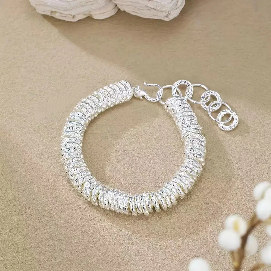 足银手镯 盘缠手串 024