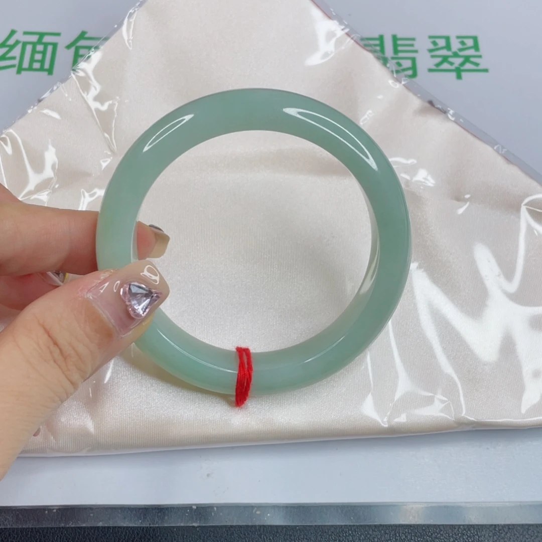 微***微翡翠未镶嵌手镯冰绿手镯