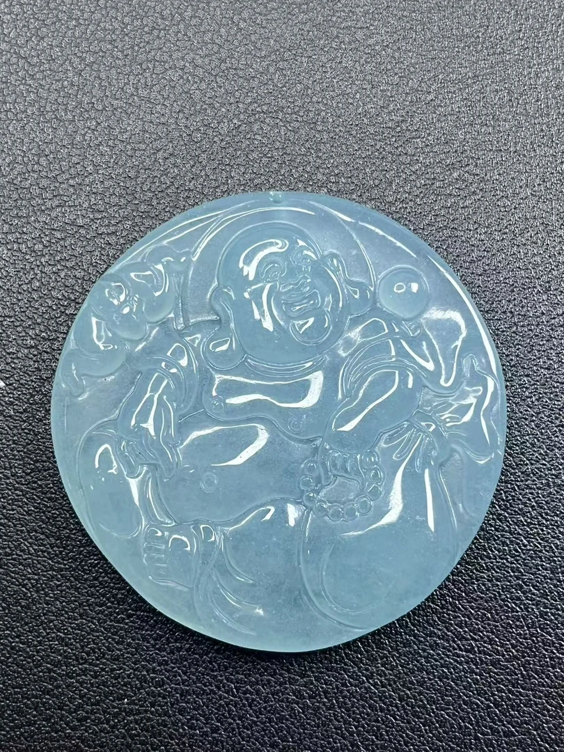 如意工厂甄选--高品质源头冰蓝逍遥佛毛衣链吊坠-FG06多样性发货