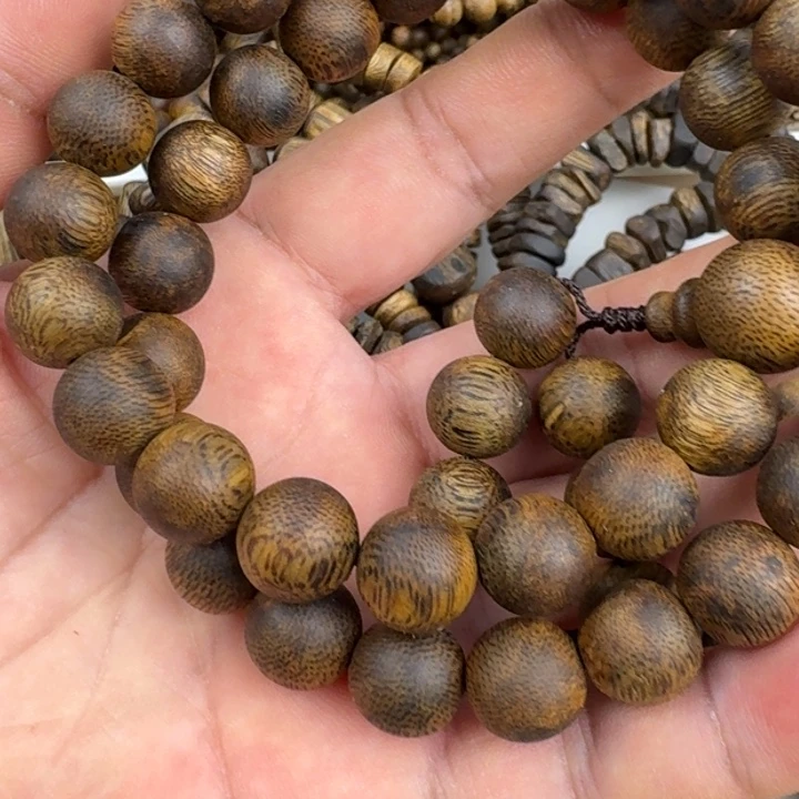 手串沉香大****洗乌身白奇手串22克加