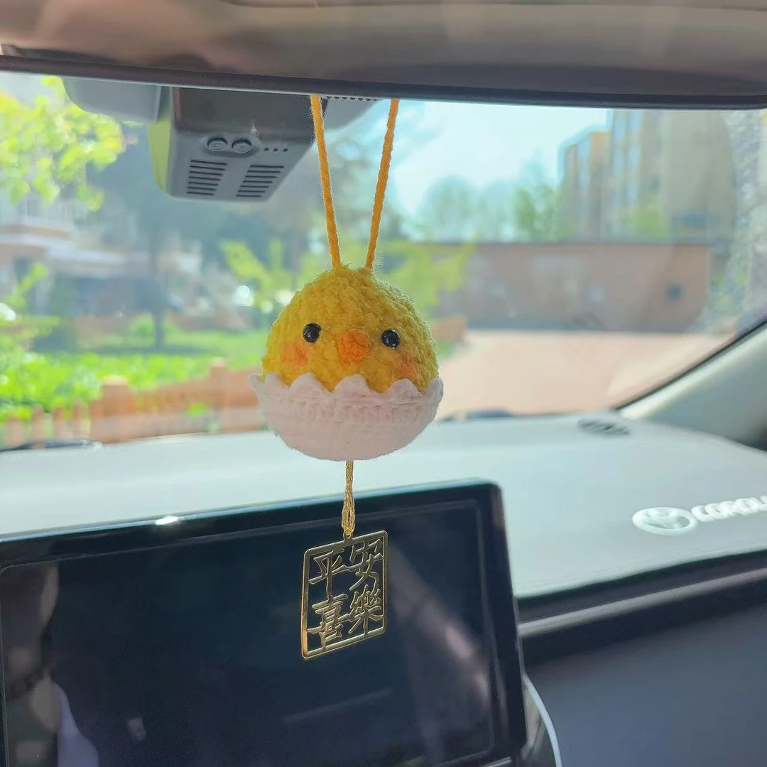 成品网红手工编织车内挂饰车载礼物车载挂饰毛线绳挂件后视镜