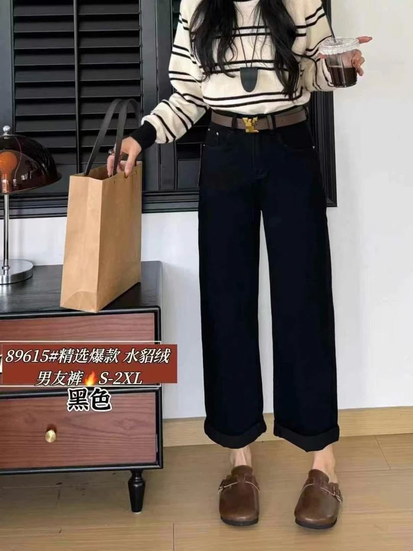 美美服装店89615必买款显瘦加绒加厚男友裤