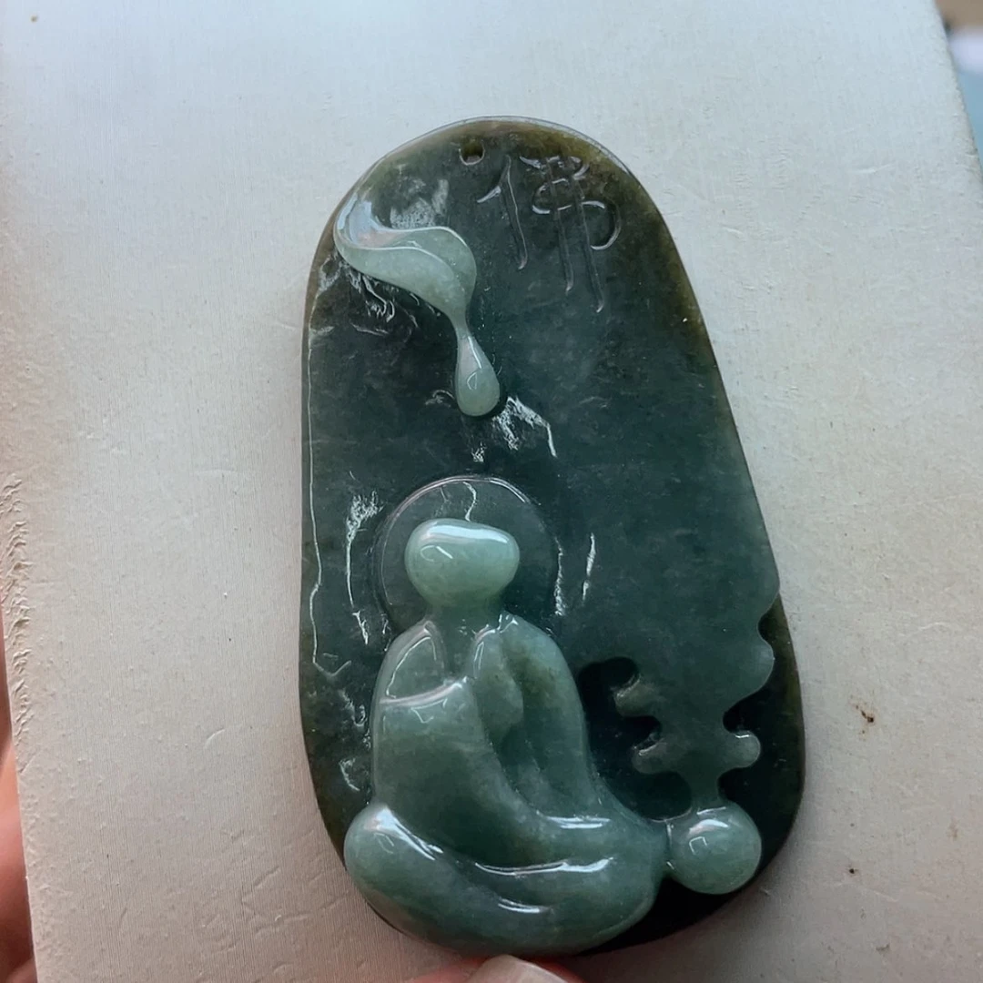 【闪购商品】颈饰未镶嵌翡翠人****佛悟道