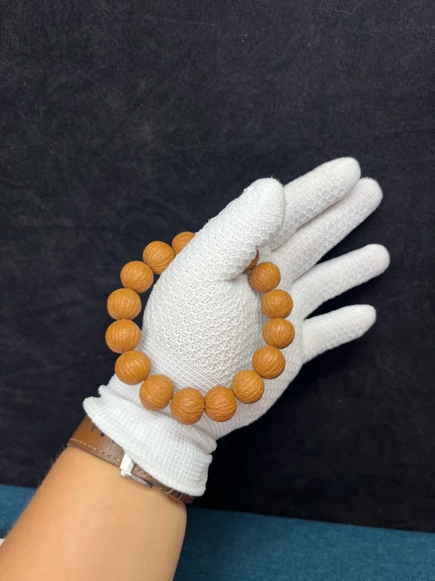 凤羽猴头核桃文玩手串原皮新籽男女古风饰品单圈手链木串盘玩